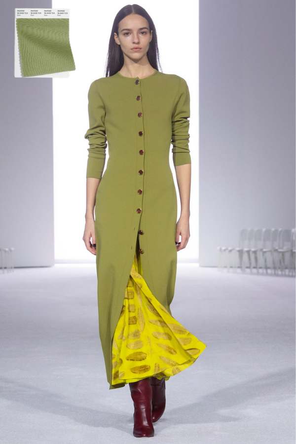 pantone color gtrend Fern at Brandon Maxwell