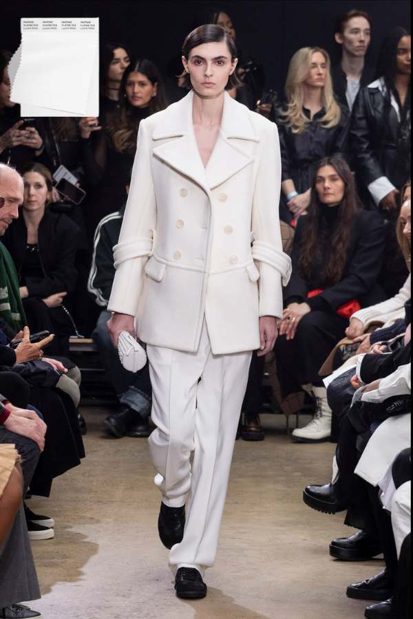 pantone fall 2024 winter 2025 color Lucent White at Proenza Schouler