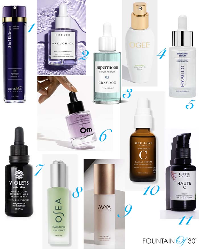 clean natural organic face serums fountainof30
