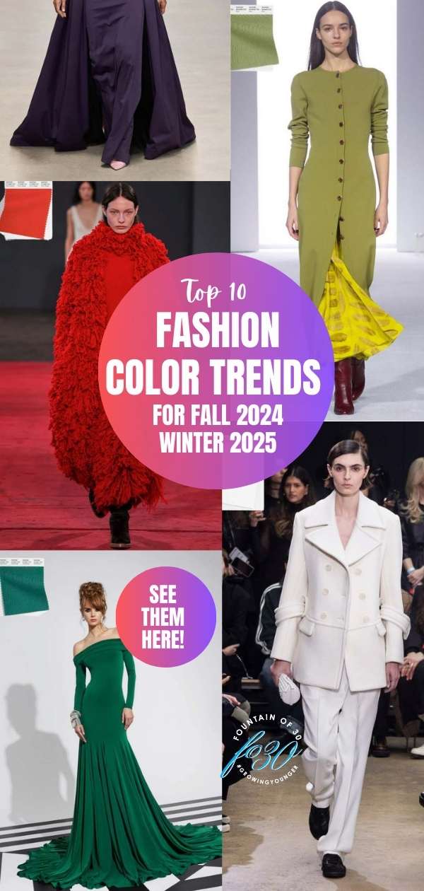 top 10 color trends for fall 2024 winter 2025 fountainof30