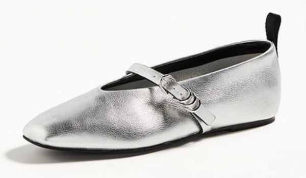 rag & bone silver ballet flats