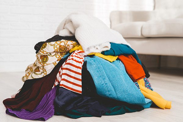 pile of clothes your wardrobe