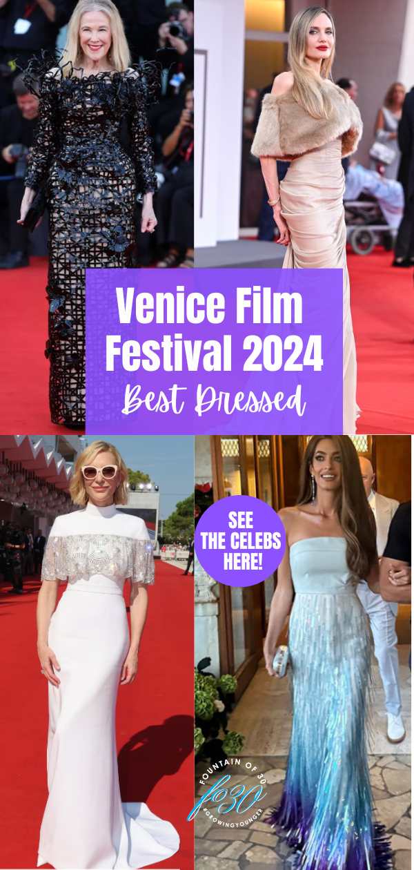 best dressed celebrities venice film festival 2024 fountainof30