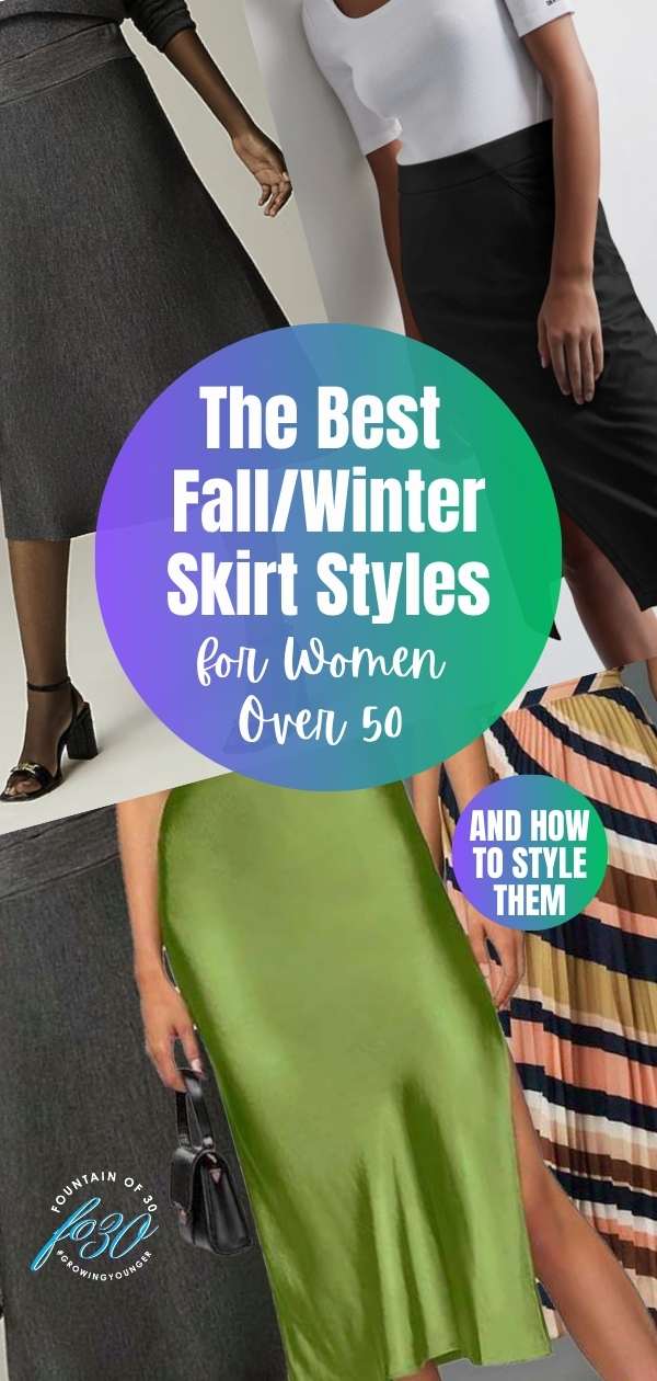 the best skirt silhouettes for women over 50 for fall/winter 2024 fountainof30
