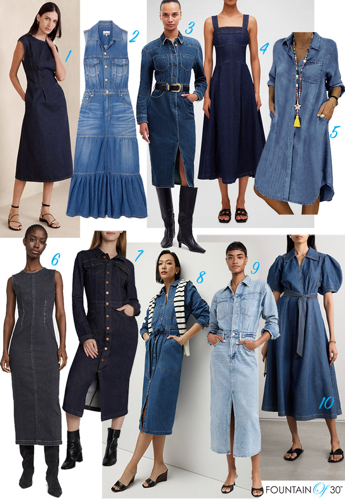 denim dress trend fountainof30