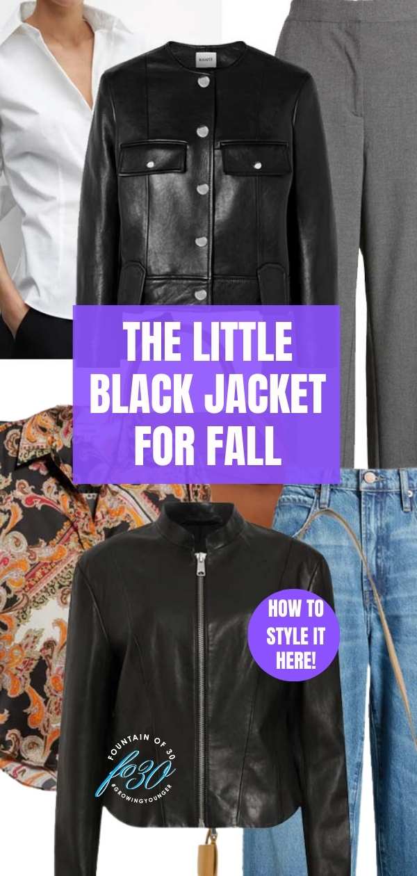 Little Black Leather Jackets for fall 2024 fountainof30