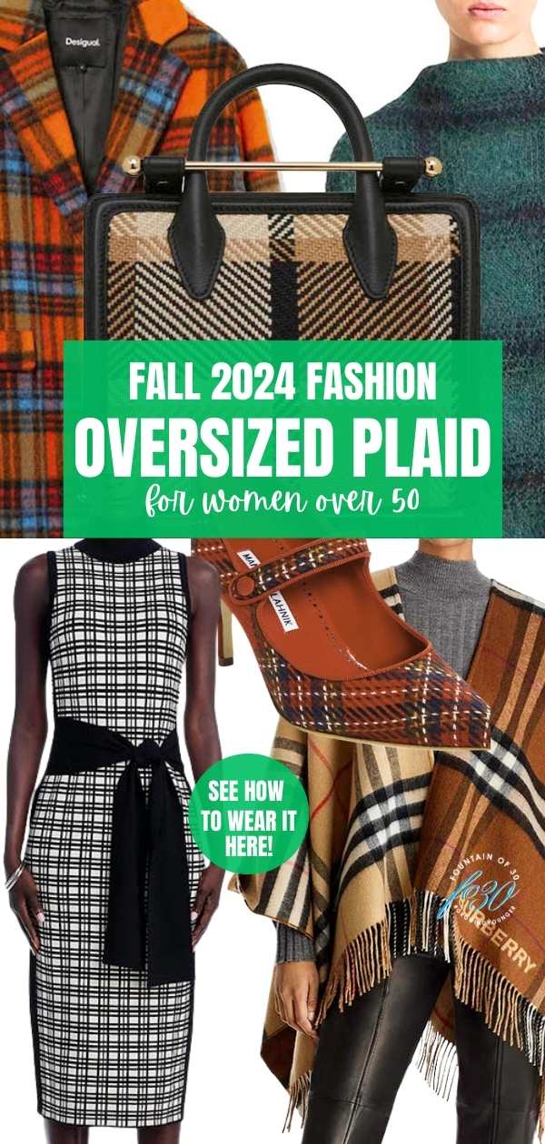 how to wear oversized plaid fashion for women over 50 fountainof30