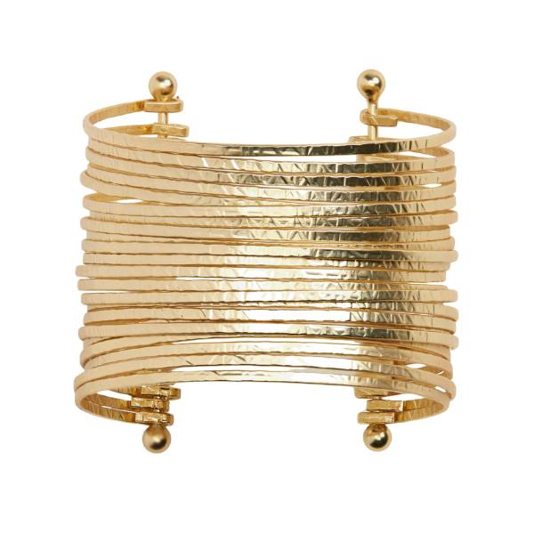gold Large Multiband Wrist Cuff fountainof30