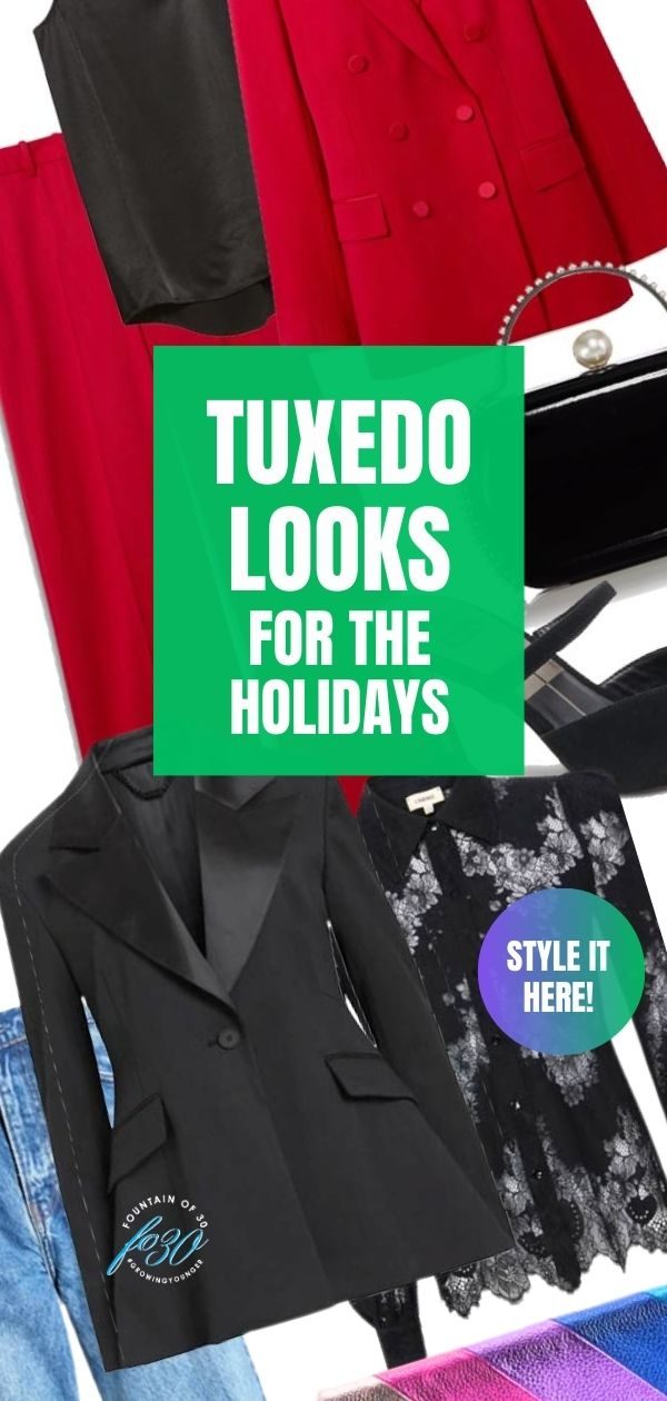 tuxedo looks for women over 50 and how to style them fountainof30