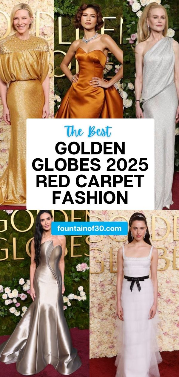 best golden globes 2025 red carpet fashion celebrities fountainof30