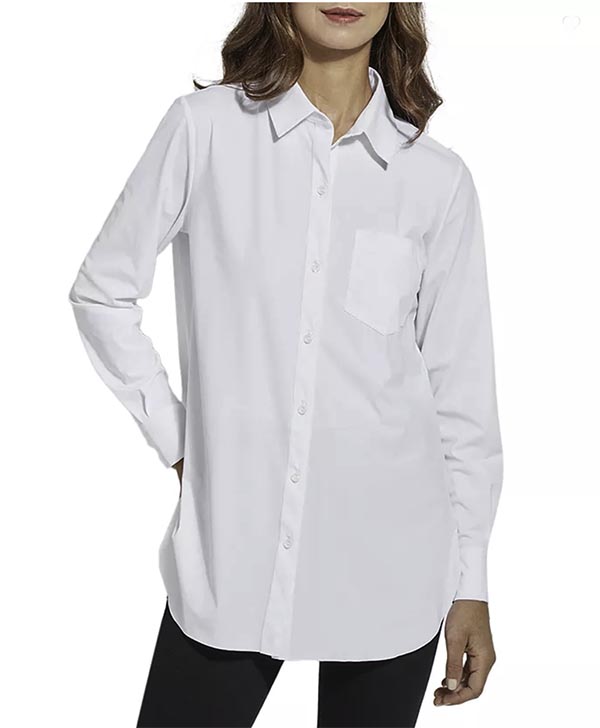 comfortable fashion white stretch shirt fountainof30