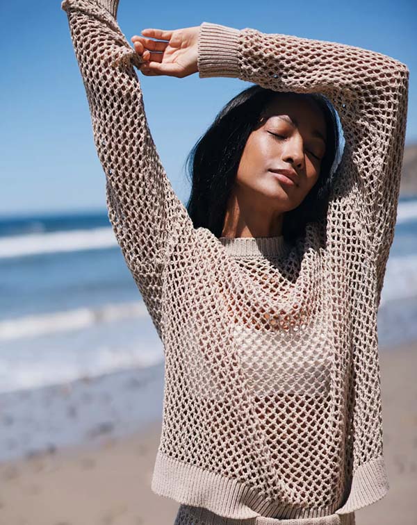 crochet fisherman sweater spring fashion fountainof30