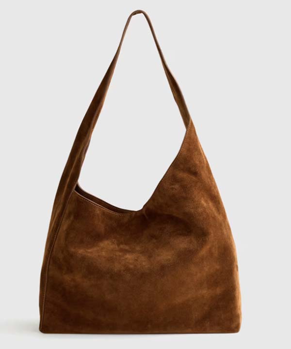 quince slouchy suede shoulder bag 