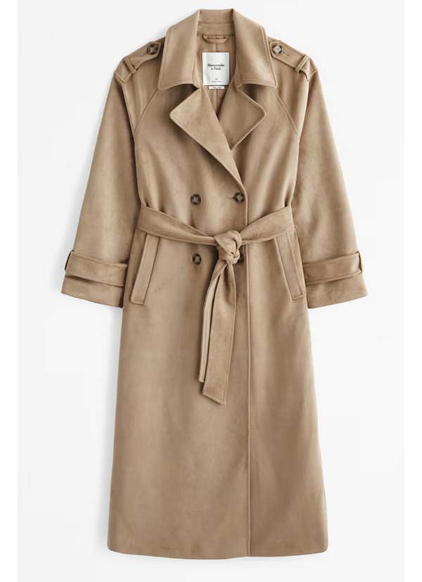 Spring Transition Fashion suede trench fountainof30