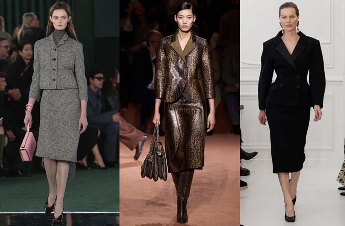 Prabal Gurung, Valentino, Prada midii skirt suits