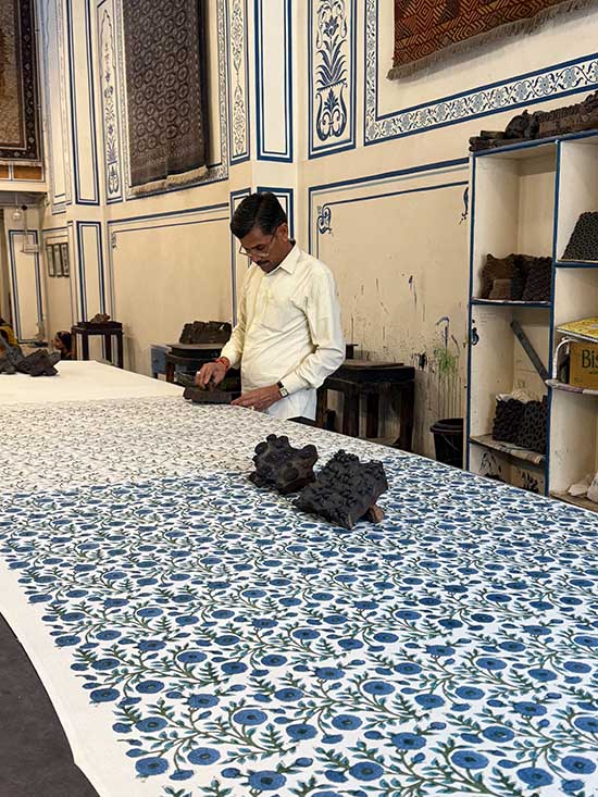 Traditional block printing in Jaipur fouuntainof30