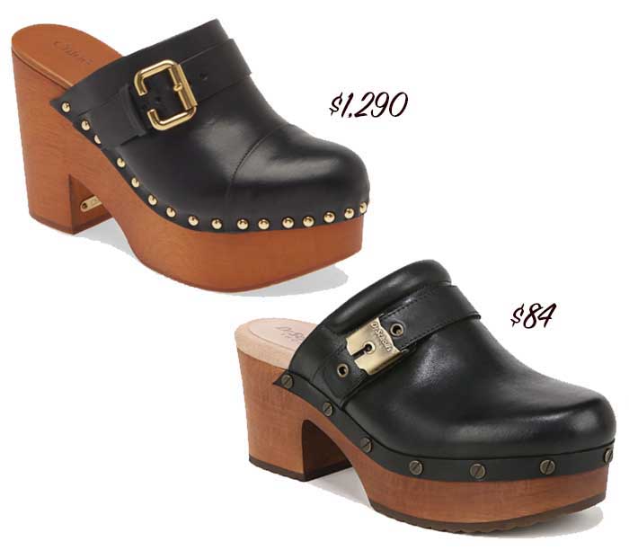 Black wooden Platform Clogs splurge or steal fountainof30