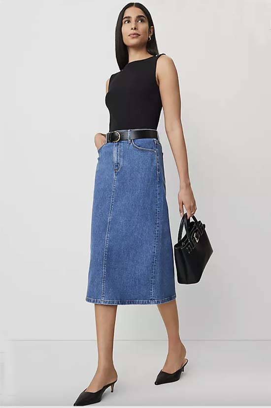 Ann Taylor Denim Column Skirt
, now $37.95