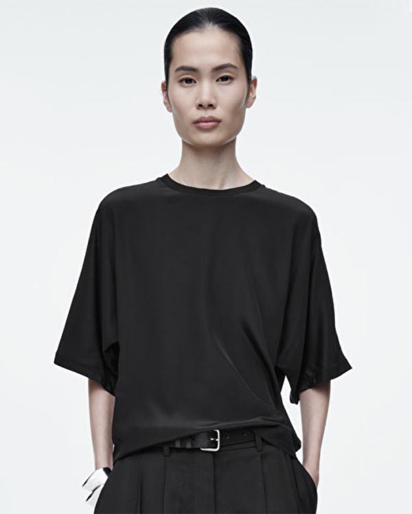 black Silk T-Shirt