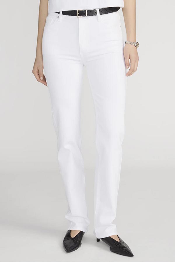 High Waist slim white jeans fouuntainof30