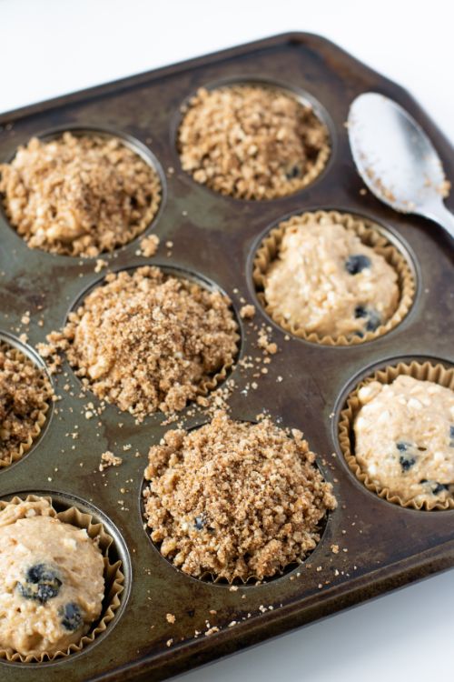 batter in muffin cups