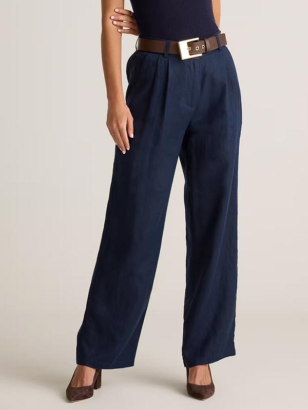 Quince 100% European Linen Pleated Trouser