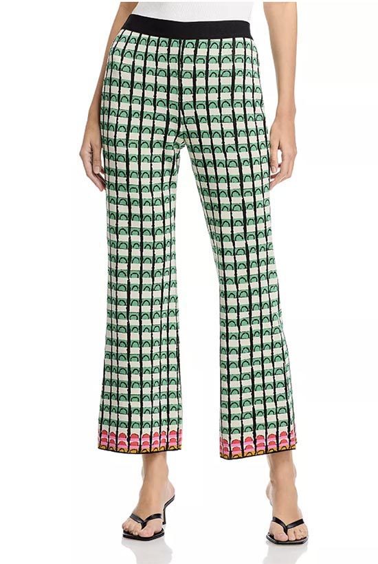 knit plaid pants