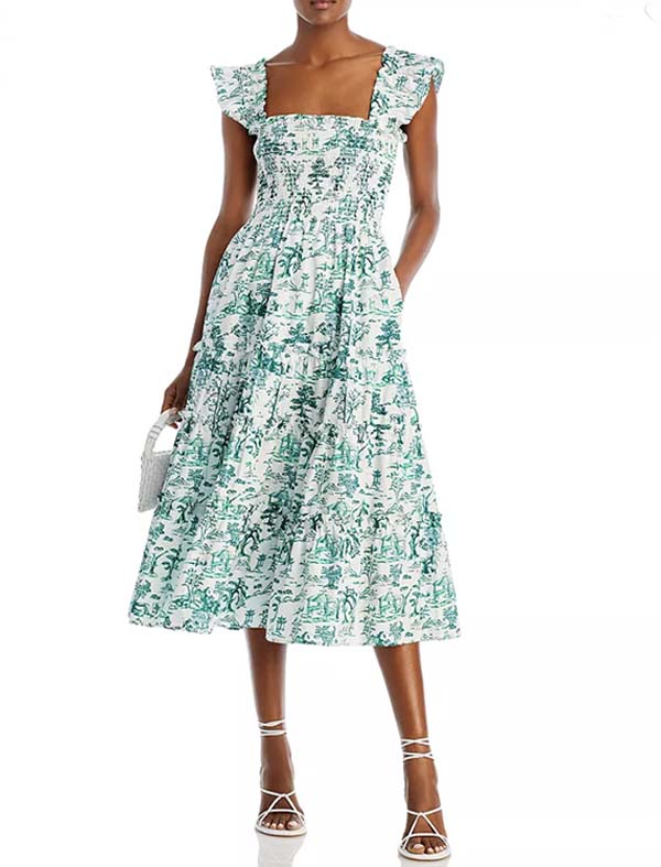 Smocked Dress floral fountainof30