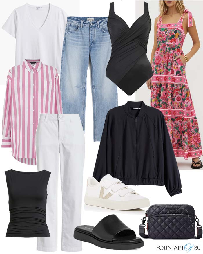 summer weekend travel capsule wardrobe fountainof30