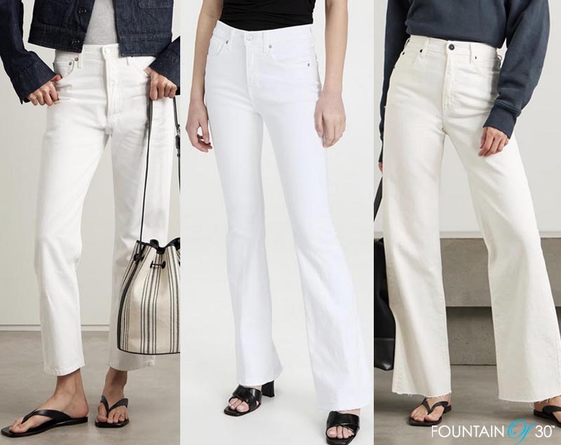 white jeans for summer fashion over 50 fountainof30