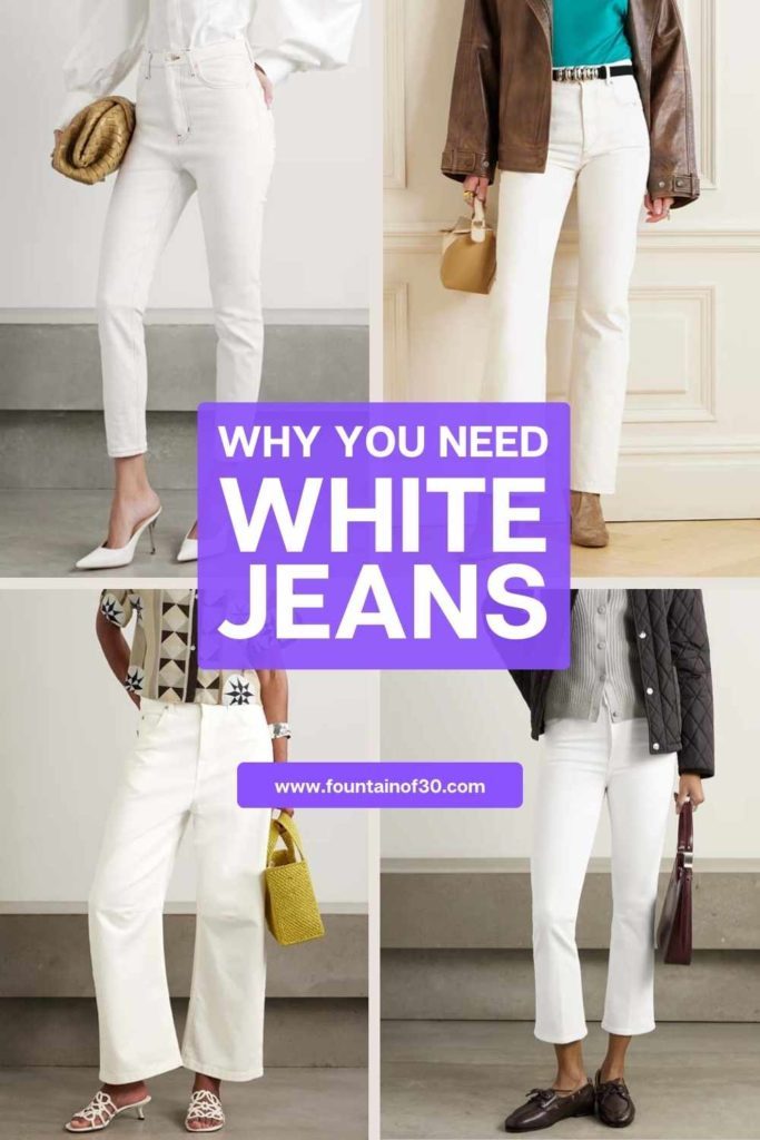 Here are the reasons why you need a pair of white jeans and how to wear them.