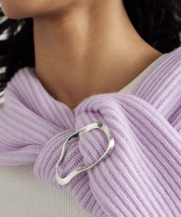 AGMES Vera sterling silver brooch 