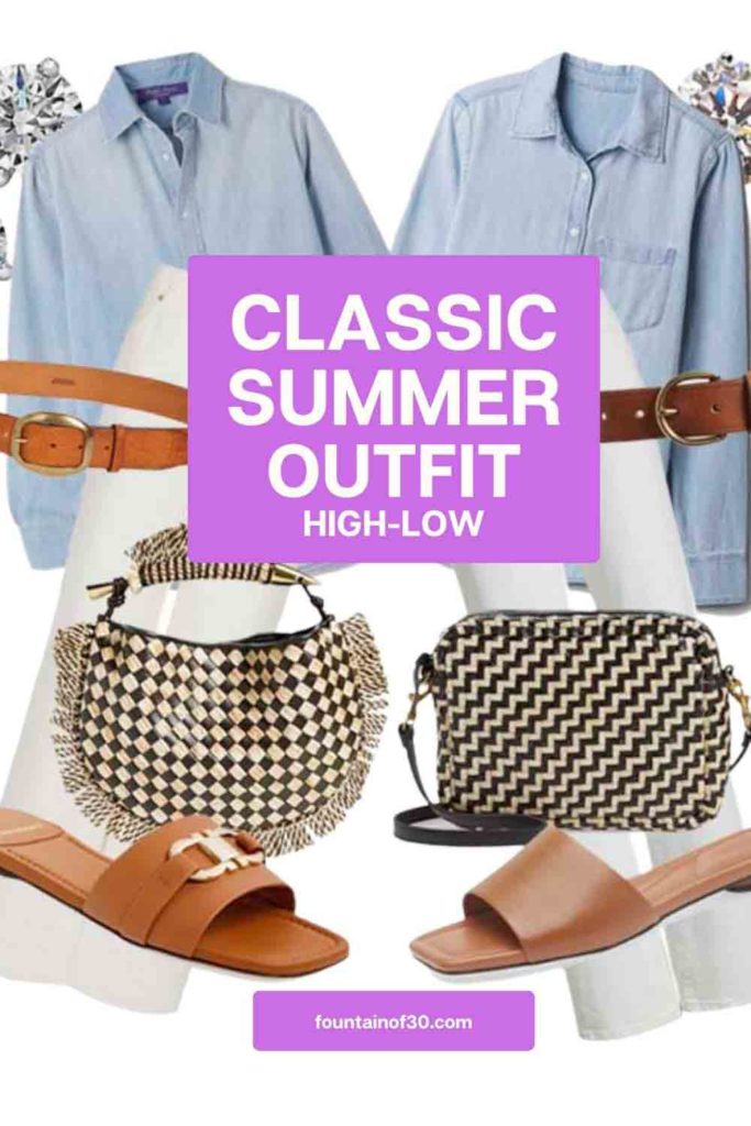 classic summer outfit high-low fountainof30