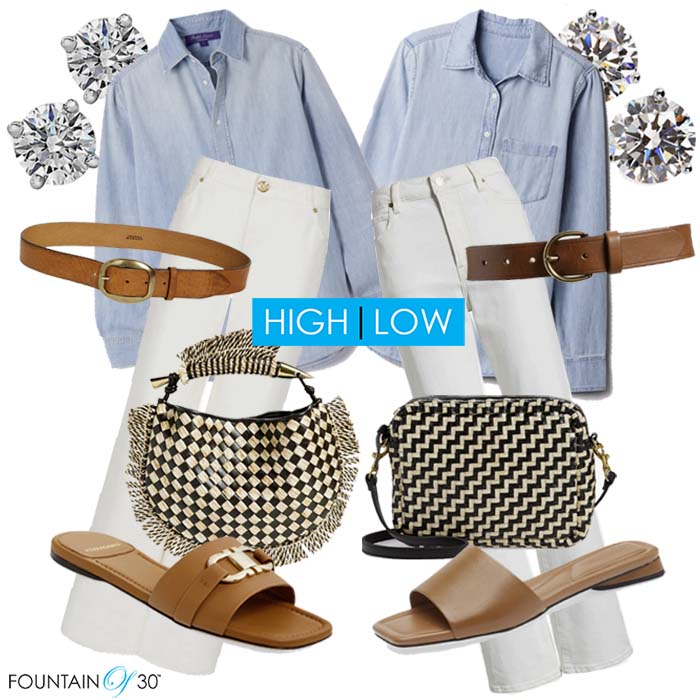 chambray shirt outfit summer fountainof30