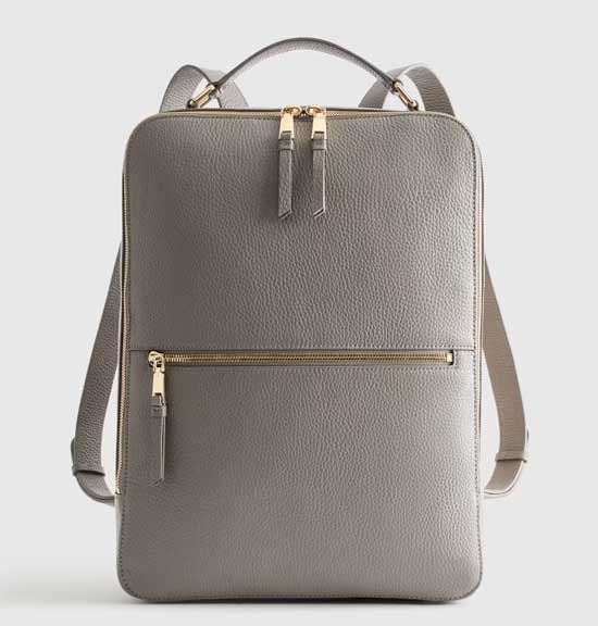 Quince Italian Leather Laptop Backpack