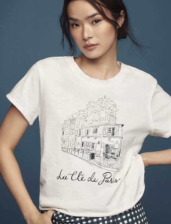 Paris Café Graphic Tee