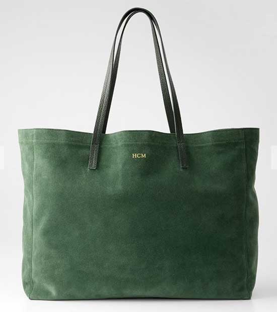green Soho Suede Tote back to school