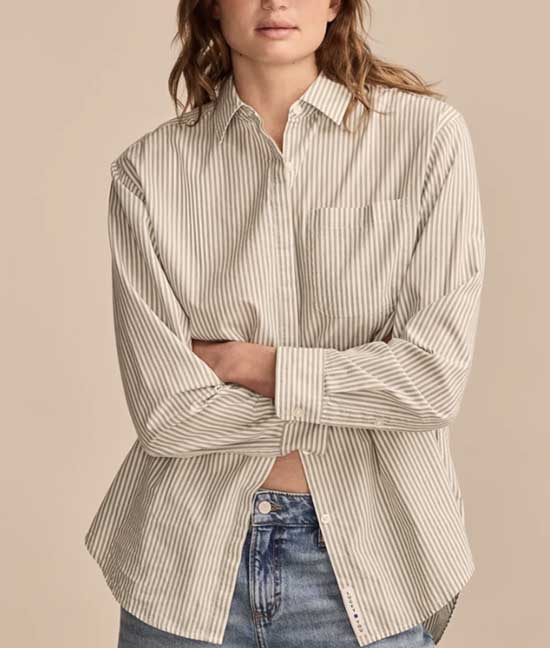 Lucky Brand Oversized Button Back Top