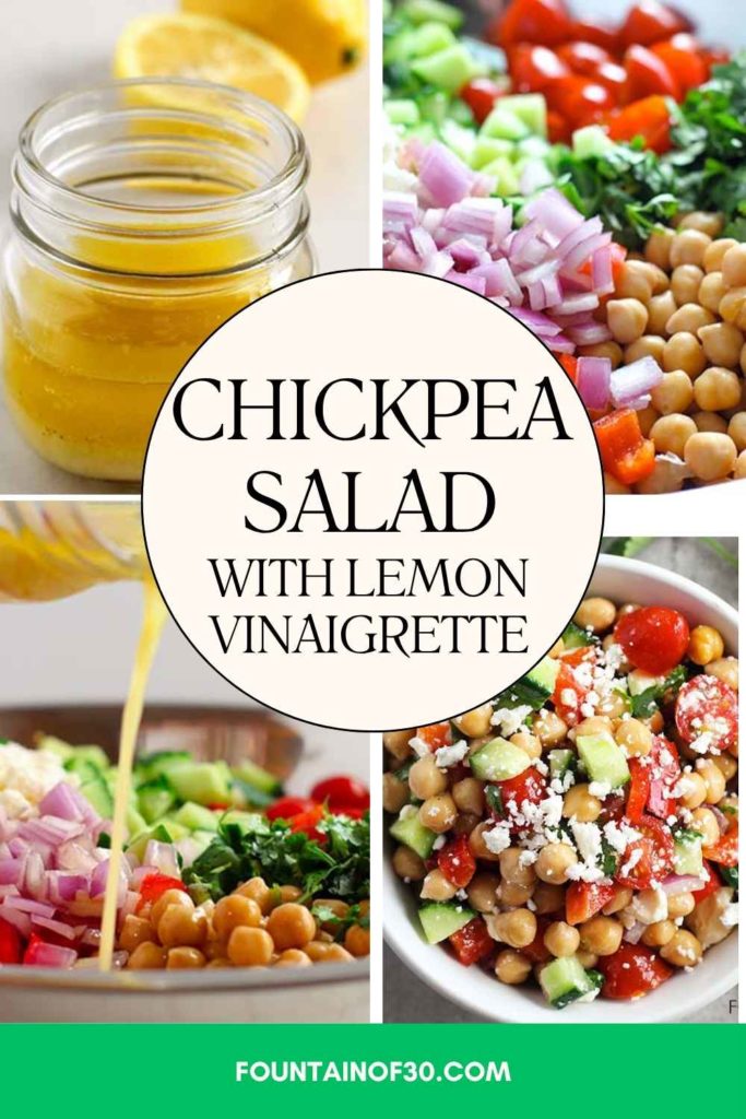 chickpea salad with lemon vinaigrette fountainof30