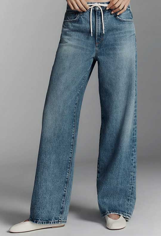 Joe's Jeans Ryan Tie-Waist Mid-Rise Wide-Leg Jeans