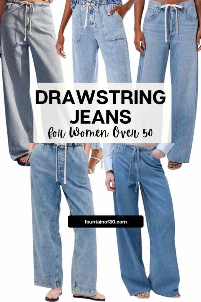 drawstring jeans for women over 50 fountainof30