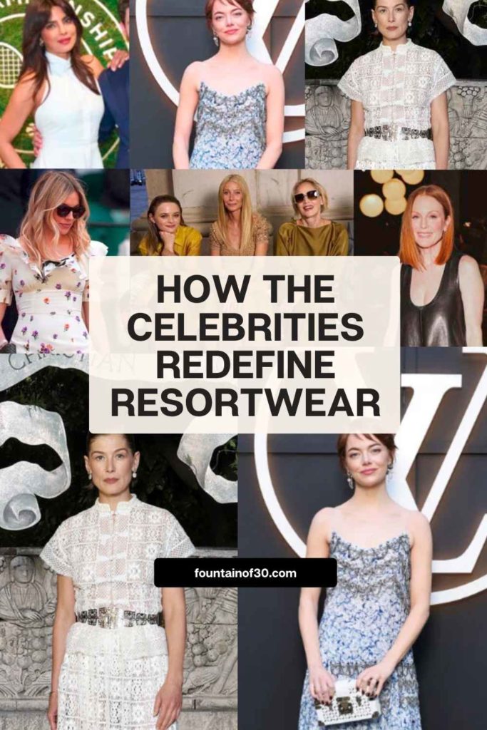Celebrities are redefining resortwear with polished whites, romantic florals, luxe leather & modern lace. Discover the summer trends to try now!