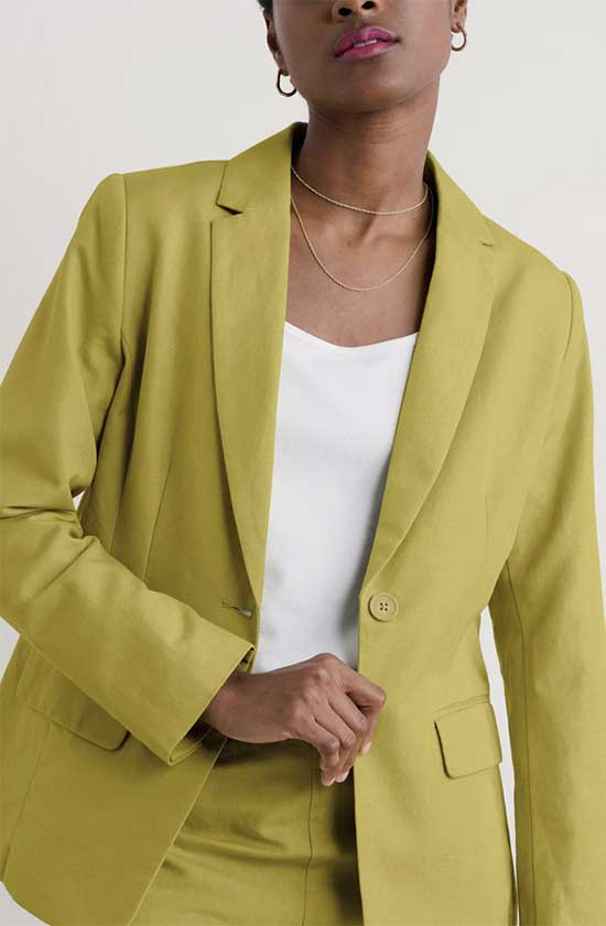 acid green Linen Blazer summer trends fountainof30