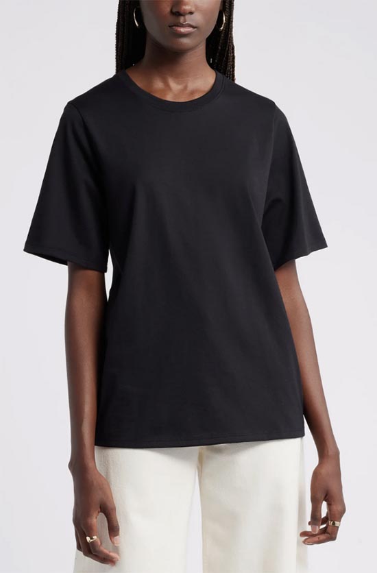 nordstrom black cotton tee fountainof0