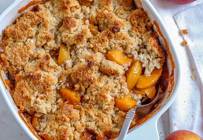 Rustic Peach Cobbler fountainof30