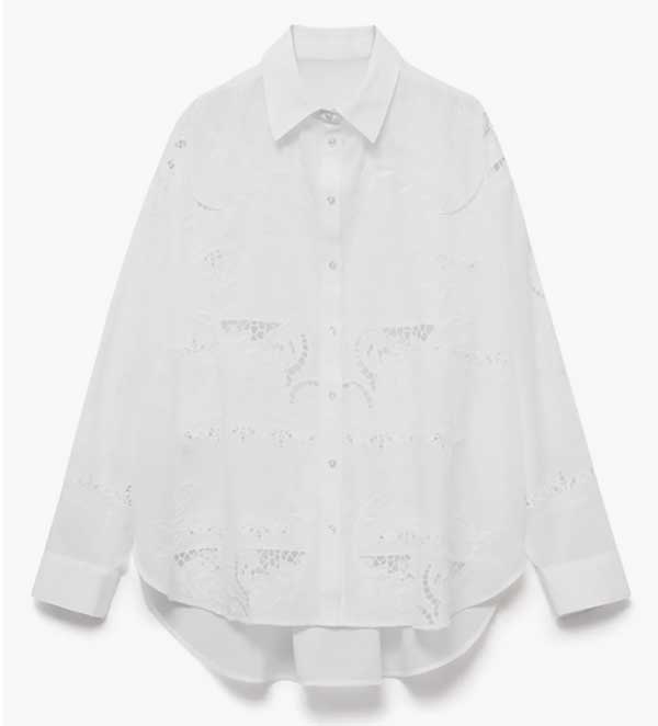 white lace eyelet shirt summer fashion finds wear now and later fountainof30