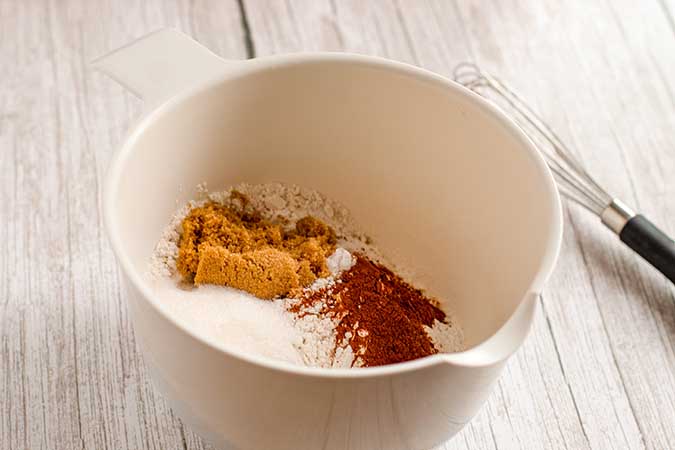 dry ingredients apple cider donuts