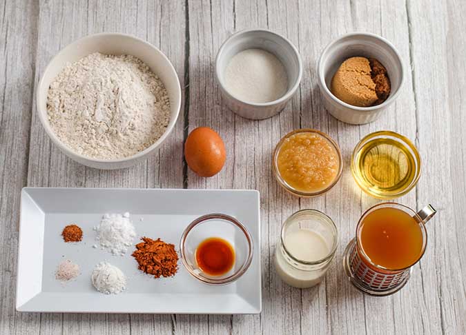 Baked Apple Cider Donuts ingredients fountainof30