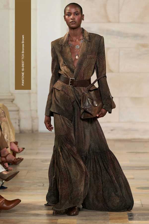 Bronze Brown at Ralph Lauren fall 2025 NYFW