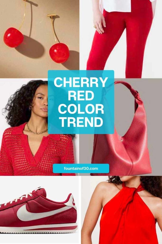 Add a bold pop of cherry red to your fall wardrobe! From dresses to shoes, discover chic ways women over 50 can style this fall color trend.